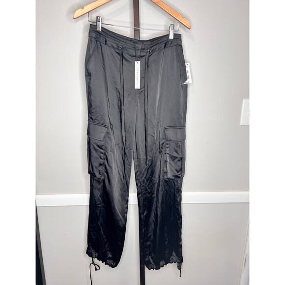 Sanctuary Eve Drawstring High Waisted Satin Cargo Pants Women's Size 26 NWT - Picture 6 of 11